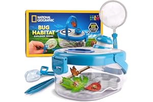 BLUE MARBLE NATIONAL GEOGRAPHIC Bug Catcher Kit for Kids - Kids Bug Catching Kit with Net, Insect Habitat with Magnified Viewers, Tweezers & More