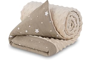 TOTSY BABY Couverture bebe naissance tissu peluche toutes saisons 75x100 cm - cosy plaid enfant de landau et lits bébé pour emmaillotage ou couvertures d'emmaillotage pour garçons et filles Coton Oeko-Tex