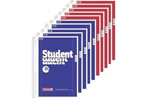 Collegeblöcke Student A4 Lineatur 27, liniert 80 Blatt + 5 Brunnen Collegeblöcke 28 kariert , weiß