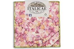 ITALICAE - spugne cucina MADE IN ITALY - spugnette piatti 3PZ fantasia fiori 20x20cm - Spugna piatti ecologica adatta anche al posto dei comuni strofinacci cucina spugna