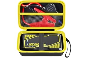 Boobowl Hard Case Compatible with RALXER Portable Car Jump Starter, Auto Battery Booster Storage Bag for Jumper Clamps, USB Cable and Accessories (Bag Only), black