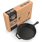 FRESH AUSTRALIAN KITCHEN Pre-Seasoned Cast Iron Skillet Frying Pan 30cm (12 Inch) Oven Safe Cookware, Perfect Camping Fry Pan