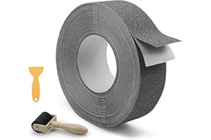 Episkey Nastro antiscivolo per scale 5cm * 20m, nastro antiscivolo per gradini, nastro antiscivolo per esterni, strisce antiscivolo per scale, per scale esterne e interne (grigio)