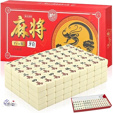 Ensemble De Jeu De Mahjong Chinois, Mini Mahjong Avec Table De Mahjong