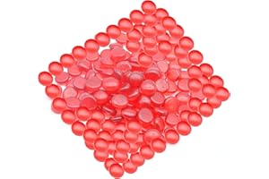 Neez Piedras Decorativas - Luminosas Grava Piedrecitas Para Acuario, Jarrones, Fluorescentes, Interior & Exterior Jardin - Cristales & Colores Piedra (Guijarros Rojos: 175 piezas)