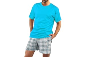 Sesto Senso Pijama Hombre Corto Algodón Verano Manga Corta Pantalon Corto