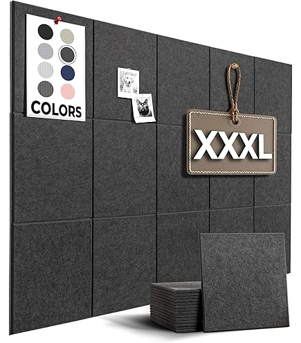 DECORITA Felt Bulletin Board Tiles | Modern Cork Board - View #11