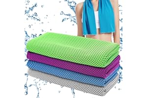 UTEFIF 4 Stück Mikrofaser Handtuch,Cool Towel für Sommer,Sport Kühlhandtuch Set für Fitnessstudios/Fitness/Strand/Joggen/Yoga/Golf/Camping.