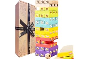 Jaques of London Educational Games for 3 Year Olds, Interactive Games for 4 Year Old Girls, Fun Tumbling Tower Wooden Toys for 3 Year Olds, Durable Wooden Toys for Learning and Play