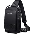 Arctic Hunter Crossbody Sling Bag Water Resistant Anti-Theft Unisex Small Shoulder Bag with Built in USB Port for Business Travel, XB001005