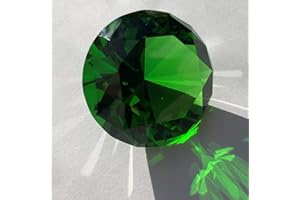 FAIRY TAIL & GLITZER FEE Glasdiamant Kristallglas 5 cm Diamant Brillant Dekodiamant Glas (Smaragd Grün)