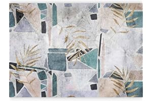 murando - Carta da Parati Adesiva Palme 392x280 cm Fotomurali Adesivi Murali Rivestimento Parete Moderna per Pareti Adesiva Muro Decorativo Fotomurale Soggiorno colorato e Mosaico Foglie tropicali