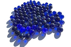 FAIRY TAIL & GLITZER FEE Bolas de cristal transparentes de 16 mm, 500 g, color azul