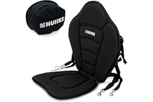 HUIIKE Sedile SUP con 4 Cinghie Regolabili Sedile per SUP Gonfiabile con Tasca Posteriore | Seggiolino Kayak, Seduta Tavola Gonfiabile | Sedia per Pesca | Accesori Stand Up Paddle, Kayak, Canoa
