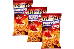 ZAMA4ZINGO XOX Party Mix 300g | Weizen Maissnack mit Paprika Geschmack | Vegane Knusprige Chips 300g (Party Mix, 3er Pack)