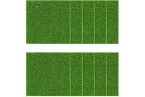 TIANLIN 10 Stück Kleine Kunstrasenmatten 15x15cm - Mini-Gras für Miniaturlandschaften, Modellbau & Zimmergärten | Wetterfeste Kunstgras Deko für Balkon | Kunstrasen zum Basteln