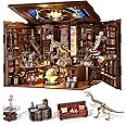 MiniCity Book Nook Kit, DIY Miniature Dollhouse Booknook Kit, 3D Wooden Puzzle Bookend Bookshelf Insert Decor with LED Light for Teenagers and Adults (Beyond Library Max)