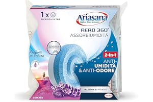 Ariasana Aero 360° Ricarica TAB Lavanda per dispositivo Aero 360° kit, assorbi umidità in Tab profumata rilassante, elimina i cattivi odori, aromaterapia, 1 TAB da 450g