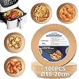 Papier Alimentaire Sans Bpa Papier Cuisson Air Fryer PORTENTUM - 100 Feuilles 16x20 Cm - Sans BPA - Pour Friteuse Sans Huile 3-4.5L 100 Feuilles Cuisson Air Fryer 16x20cm