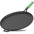 Esspy 28cm/11inch Pre-Seasoned Cast Iron Dosa Tawa | Roti/Chapati Tawa with Long Handle | Iron Tawa Big Size | Cast Iron Cookware | Gas and Induction Compatible | Toxin Free | 10 Years Warranty
