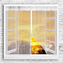 CGUOZI Moustiquaire Porte Fenetre Magnetique, 190 X 210 Cm Moustiquaire Porte AimantéE Moustiquaire De Porte Fermeture Automatique Pour Couloirs, Portes Blanc