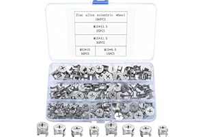 PEYGRE 100 Pezzi Eccentrico Ruota Dado, Eccentrica Connettore Vite per Mobili Raccordo, Mobili Connettore, Raccordi a Camme Giunzione Eccentrica Dadi Tasselli, Dadi a Camma Ferramenta per Mobili Cassetti