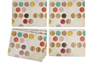 CREATIVE TOPS Juego de 6 manteles Individuales, Parte Posterior de Corcho, diseño de vinos, Madera, Multicolor, Medium Placemats