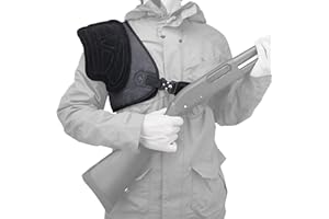 Tas Trost Segeltuch-Leder-Rückstoßschutz, Schulterschutz, verstellbares Rückstoßpolster für Schrotflinte, Gewehr