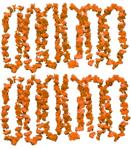 Collier hawaï orange : Deguise-toi, achat de Accessoires