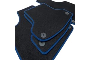teileplus24 NL-138 Alfombrillas para Audi A3 8L Coche de Primera Calidad Costura Decorativa, Bordes:Azul