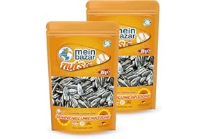 IKRACASE 2x Meinbazar Sonnenblumenkerne gesalzen und geröstet Dakota mein bazar nuts in Schale 250 g