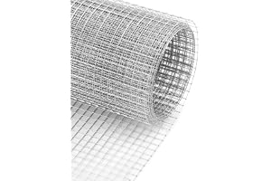QWORK® siatka druciana, siatka metalowa, siatka dla królików o małych oczkach, 30 cm x 6 m