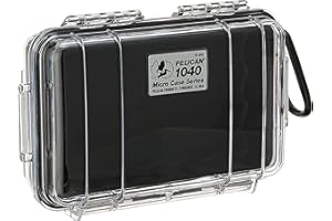 Pelican 1040 Micro Case (Black/Clear), Model:1040-025-100