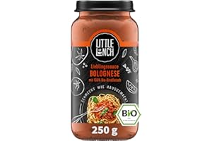 ‎LITTLE LUNCH Little Lunch Lieblingssauce, Bio Bolognese Sauce, 250g, 100% Rindfleisch, Ohne zugesetzten Zucker, Glutenfrei, Laktosefrei, Keine künstlichen Zusätze, Ohne Geschmacksverstärker