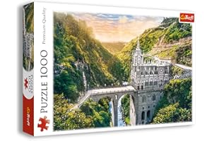 Trefl - Sanktuarium Las Lajas, Kolumbia - Puzzle 1000 Elementów - Kolumbijska Bazylika, Ameryka Południowa, Układanka DIY, Kreatywna Rozrywka, Zabawa, Puzzle Klasyczne dla Dorosłych i Dzieci od 12 Lat
