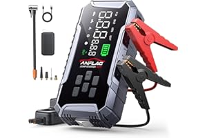 ‎ANFLAG Starthilfe Powerbank für Pkw mit Kompressor 160PSI, ANFLAG 7000A 26800mAh Auto Starthilfe Powerbank für All Benzin und 12.0L Dieselmotor, Starter Powerbank mit Starthilfekabel, LED-Licht