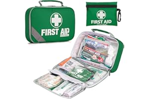 ‎GENERAL MEDI General Medi 2-in-1 Erste Hilfe Set, 215-teiliges Premium-Erste-Hilfe-Set mit einem 43-teiligen Mini-Erste-Hilfe-Set für Haus, Auto, Reise, Büro, Sport, Wandern, Camping, Rettung (Grün)