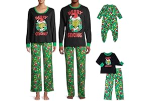 ForMitanss Familien Weihnachts Pyjama Set Weihnachten Schlafanzug Weihnachtspyjama Outfit Lang Tops Hosen Strampler Zweiteiliger Damen Herren Kinder Baby