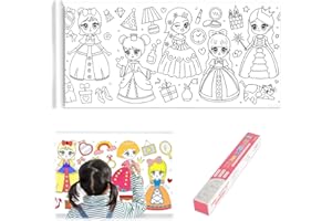 CAINCAY Rouleau de dessin découpable pour enfants, rouleau de peinture pour enfants, rouleau à colorier pour enfants, rouleau de papier à dessin, peinture pour enfants,