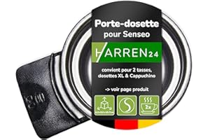 Harren24 Porte-dosette HD5015/01 pour 2 tasses compatible avec les machines à café à dosettes Philips Senseo Viva Cafe, Latte Select, Cappuccino Select, Latte Duo, Quadrante, Twist