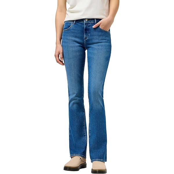 LTB Jeans Dames Fallon 400 - Bootcut Mid Rise Basic-5-Pocket Light Wash Blue van katoenmix - maat W32L36, blauw, 32W / 36L