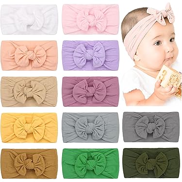 Joyeee Lot De 3 Bandeaux élastiques En Nylon à Coudre à La Main Pour Bébé Fille, Bandeau à Fleurs Doux, Accessoires De Cheveux Pour Tout-petits, Nouveau-nés, Cadeau De Noël