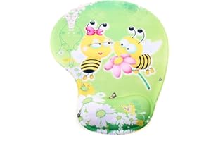 TUKA-I-AKUT TUKA Handgelenkauflage Mouse pad Ergonomische, mit Gel Gefüllte Handgelenkunterlage, Tier Motiv Gel Mauspad Handauflage, mit Lustigem Cartoon Motiv, TKC5100 twobees