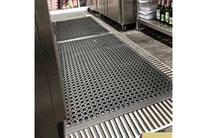 ybaymy Gummimattor, utomhus, gummimatta, ringgummimatta, bikakemattor, 90 x 150 cm, ringmatta, hålmatta, halkfri, gummimattor