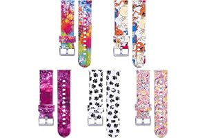 RuenTech 5-pack armband kompatibelt med Xplora X6/X6 Play/X6 Pro för barn, 20 mm ersättningsband, snabbkoppling, färgglatt mö