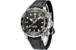 ROLLSTIMI Pagani Design 007 Montre Automatique pour Homme Mouvement NH35 Lunette rotative en céramique Acier Inoxydable Étanche