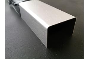 SCHLÖGEL GMBH 1mm U-Profile Acciaio Inox Spazzolato 1.4301 (100x200x100mm 1000mm Lunghezza)
