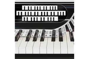 HomeGadget Teclado de piano desmontable [ideal para principiantes] - Cubierta de silicona de 88 teclas - Etiquetas de notas para aprender - entregadas en una caja pequeña - Negro