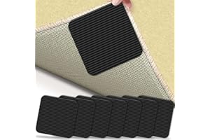 Happara Alfombrilla antideslizante, almohadillas antideslizantes lavables para un agarre seguro, reutilizables, sin residuos, alfombrilla antideslizante para suelos de madera dura, 10 cm x 10 cm, 8