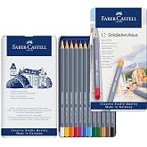 FABER-CASTELL - Goldfaber Aqua Watercolour Pencils Set of 12 | Watercolour pencils resistant to breakage and fully dilutable
